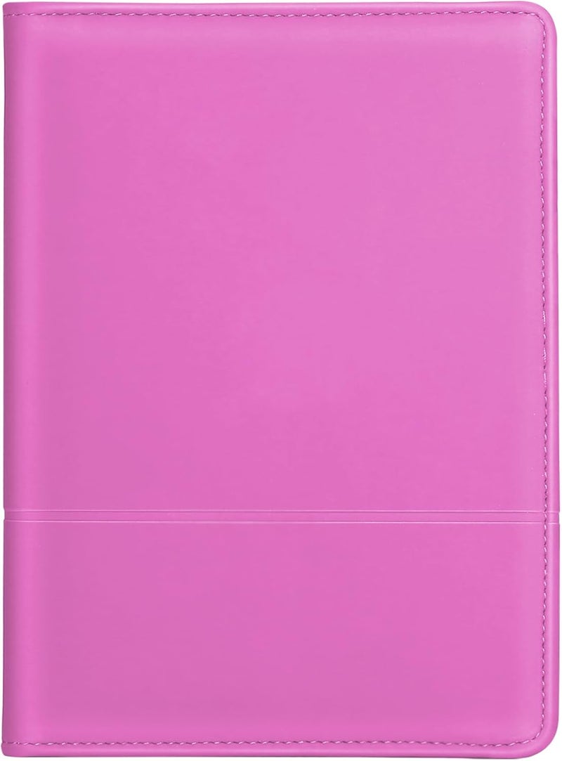 Gorbado Padfolio/Portfolio Binder, Mini Padfolio Portfolio Binder 5 x 8 Legal Writing Pad, A5 Document Organizer Folder for Men Women, Rose Red - Image 3